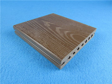 Fırçalı Ahşap Plastik Kompozit Deck Fayans / Dış Decking Kat 140 * 25mm