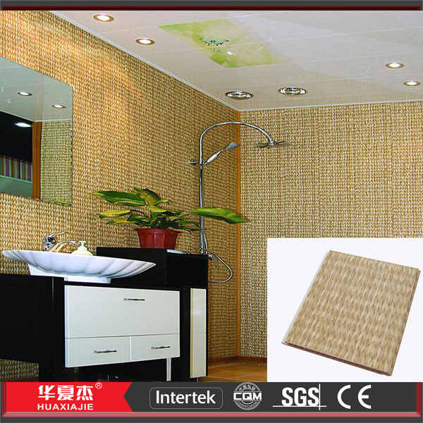 Nem geçirmez laminasyon PVC duvar kaplama banyo duvar kapağı için