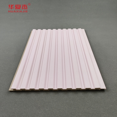 WPC Fluted Duvar Paneli Ev Malzemeleri İçin Pembe Dekorasyon Duvar Paneli