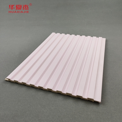 WPC Fluted Duvar Paneli Ev Malzemeleri İçin Pembe Dekorasyon Duvar Paneli