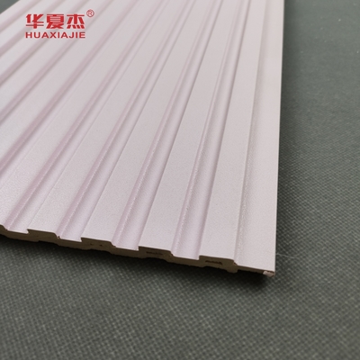 WPC Fluted Duvar Paneli Ev Malzemeleri İçin Pembe Dekorasyon Duvar Paneli