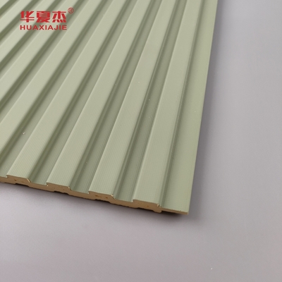 Toptan döşenmiş wpc duvar paneli yeşil ve beyaz pvc paneli ve wpc kartonu iç dekorasyon