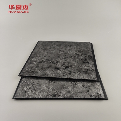 Yüksek Parlaklıklı Siyah Panel Sliver Halo Deseni Pvc Duvar Panelleri Lüks Tasarım Ev Dekorasyonu İçin Pvc Panel