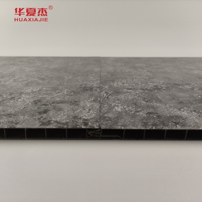 Yüksek Parlaklıklı Siyah Panel Sliver Halo Deseni Pvc Duvar Panelleri Lüks Tasarım Ev Dekorasyonu İçin Pvc Panel