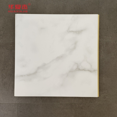 Yüksek Kaliteli Beyaz Mermer Wpc Duvar Paneli 600x9mm Laminated Wpc Board Su geçirmez Temizlenmesi Kolay