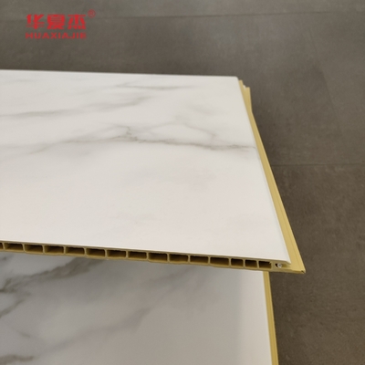 Yüksek Kaliteli Beyaz Mermer Wpc Duvar Paneli 600x9mm Laminated Wpc Board Su geçirmez Temizlenmesi Kolay