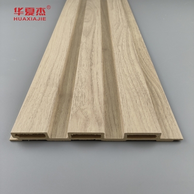 Çizik engelli Doğa Ahşap Wpc Duvar Paneli Dış Dekorasyon Laminasyonlu Wpc Paneli Fluted Board