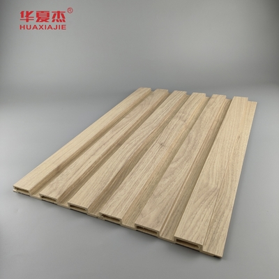 Çizik engelli Doğa Ahşap Wpc Duvar Paneli Dış Dekorasyon Laminasyonlu Wpc Paneli Fluted Board
