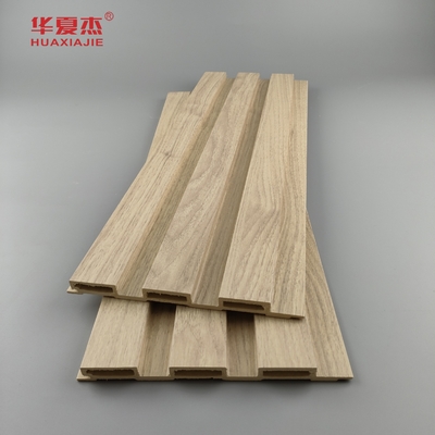 Çizik engelli Doğa Ahşap Wpc Duvar Paneli Dış Dekorasyon Laminasyonlu Wpc Paneli Fluted Board