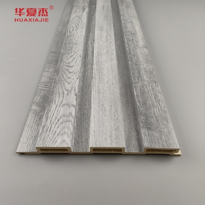 Toptan Gri Ahşap Tasarımı Fluted Wpc Panel Duvar Dekorasyonları Ev için Lüks Wpc Duvar Panel