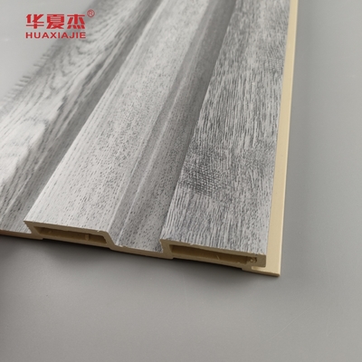Toptan Gri Ahşap Tasarımı Fluted Wpc Panel Duvar Dekorasyonları Ev için Lüks Wpc Duvar Panel