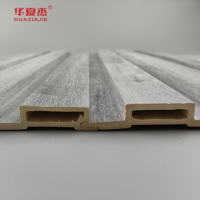 Toptan Gri Ahşap Tasarımı Fluted Wpc Panel Duvar Dekorasyonları Ev için Lüks Wpc Duvar Panel