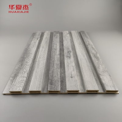 Toptan Gri Ahşap Tasarımı Fluted Wpc Panel Duvar Dekorasyonları Ev için Lüks Wpc Duvar Panel
