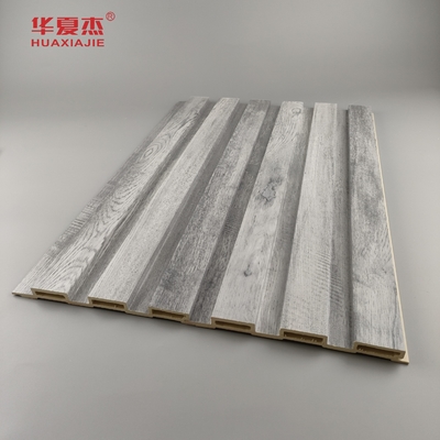 Toptan Gri Ahşap Tasarımı Fluted Wpc Panel Duvar Dekorasyonları Ev için Lüks Wpc Duvar Panel