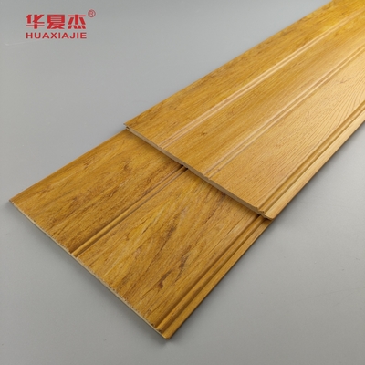Doğal Ahşap Wpc Wainscoting Paneller Su geçirmez Wpc Duvar Paneli Banyo Dekorasyonu için Wainscot