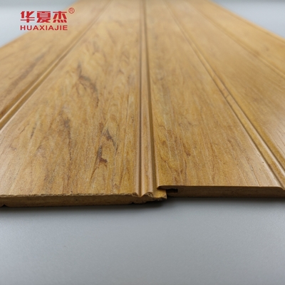 Doğal Ahşap Wpc Wainscoting Paneller Su geçirmez Wpc Duvar Paneli Banyo Dekorasyonu için Wainscot