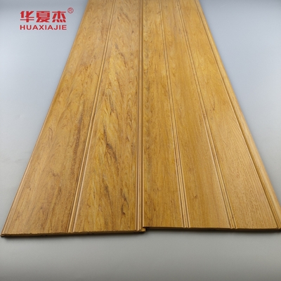Doğal Ahşap Wpc Wainscoting Paneller Su geçirmez Wpc Duvar Paneli Banyo Dekorasyonu için Wainscot