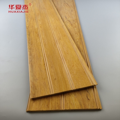 Doğal Ahşap Wpc Wainscoting Paneller Su geçirmez Wpc Duvar Paneli Banyo Dekorasyonu için Wainscot