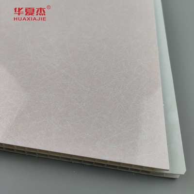 Yeni tasarım geometrik desen pvc duvar paneli duvar dekorasyonu için incelenmiş laminatlı tavan paneli pvc