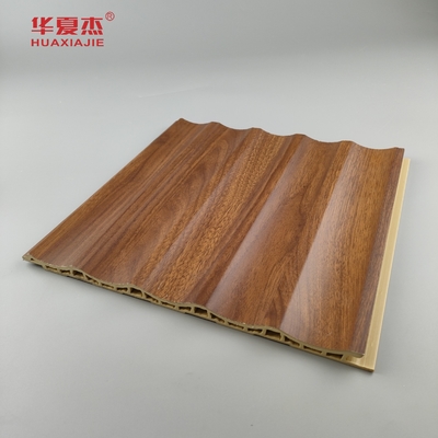 Laminli Wpc Duvar Paneli Fluted Pvc Panel Beyaz Ahşap Taneler Wpc Panel Ev / Ofis Dekorasyonu