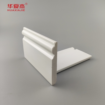 Yüksek kaliteli pvc taban kalıplama beyaz pürüzsüz yüzey 95x12mm pvc etek iç dekorasyon