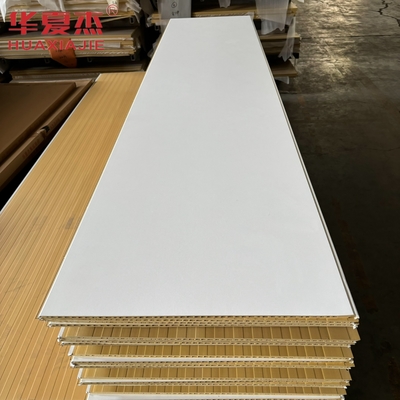 Yüksek kaliteli beyaz wpc duvar paneli 600x9mm katmanlı wpc tahta su geçirmez dekorasyon malzemesi