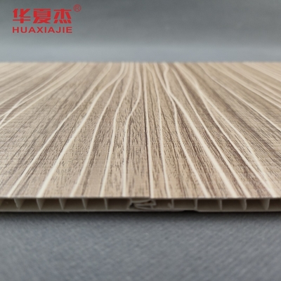 Modern Tasarım Laminated Pvc Duvar Paneli 250x5mm Pvc Ahşap Taneler Panelli Oturma Odası Dekoru için
