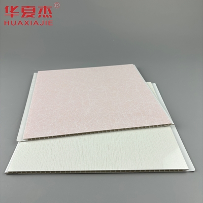 Hot Stamping Pembe Mağaza Pvc Duvar Paneli Yüksek Parlaklık Yüzey Pvc Tavan Paneli İç Dekorasyon Otel