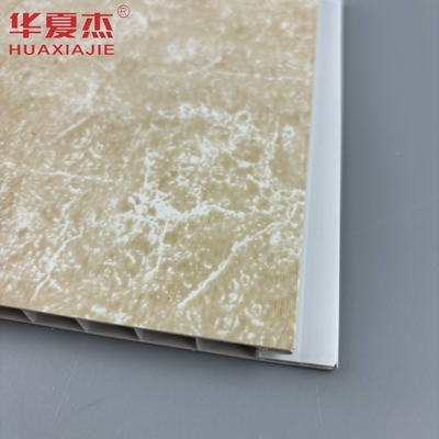 Sarı Mermer Pvc Banyo Duvar Panelleri 250mmx8mm Kolay Kurulum Dekorasyonu