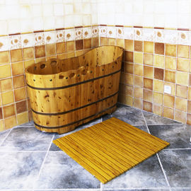 İyi fiyat Özelleştirilmiş WPC Ahşap Duş Zemin WPC Banyo Zemin Kaplaması 60cm x 40cm çevrimiçi