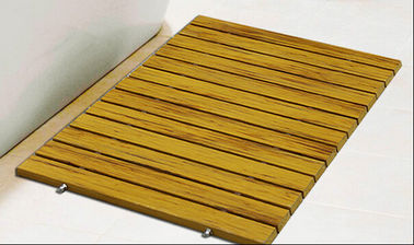 İyi fiyat Dikdörtgen Ahşap Plastik Kompozit Decking WPC Duş Mat 80cm x 60cm çevrimiçi