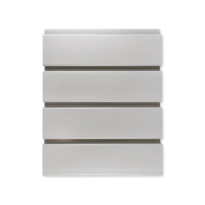 İyi bir fiyat. ABD Standart Pvc Slatwall Panelleri İç Yangın Derecesi İçin 12 inç Genişlik Gri Beyaz çevrimiçi