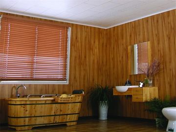 İyi fiyat Ahşap lamine dekoratif tavan panelleri, geri dönüşümlü pvc duvar kaplama 250 * 8 mm çevrimiçi