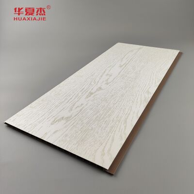İyi fiyat Beyaz Ahşap Desenli PVC Duvar Paneli 250mm x 8mm Bina Dekorasyonu İçin Antiseptik çevrimiçi