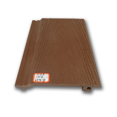 İyi fiyat Dış cephe kaplama panelleri dış mekan UV ışınlarına dayanıklı tahta için wpc duvar paneli 148mm x 21mm tik kahve kahverengi renk çevrimiçi