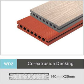 İyi fiyat Çevre kompozit WPC zemin kaplaması, ahşap tahta döşeme 140 mm x 25 mm çevrimiçi